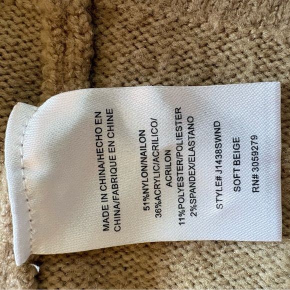 Thread & Supply Women’s Cozy Open Cardigan in Soft Beige Size Medium - Picture 4 of 4